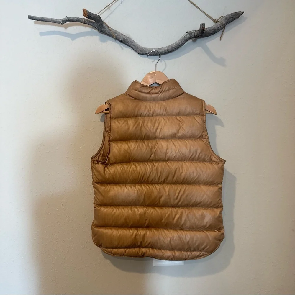 J. Crew Shiny Puffer Down Vest in Gold